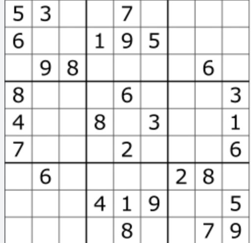 Sudoku board